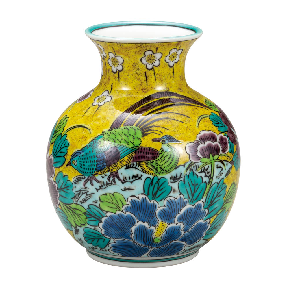 楽天市場】九谷焼 6.5号花瓶 吉田屋花鳥 ＜送料無料＞花器 花瓶 人気