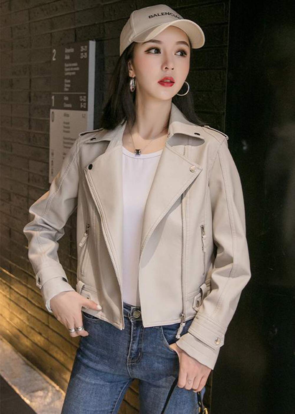 楽天市場】ライダース ジャケット レディース 革ジャン PUレザー