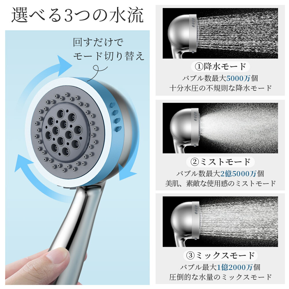 楽天市場】【楽天1位】シャワーヘッド ウルトラファインバブル