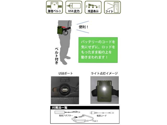 楽天市場】ハピソン／Hapyson YQ-105 電動リール用バッテリー