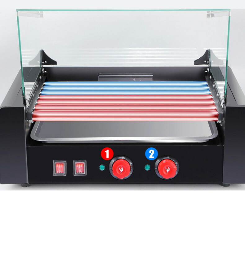 楽天市場】☆即納・フランクフルト・ホットドッグ回転ローラー付き焼き