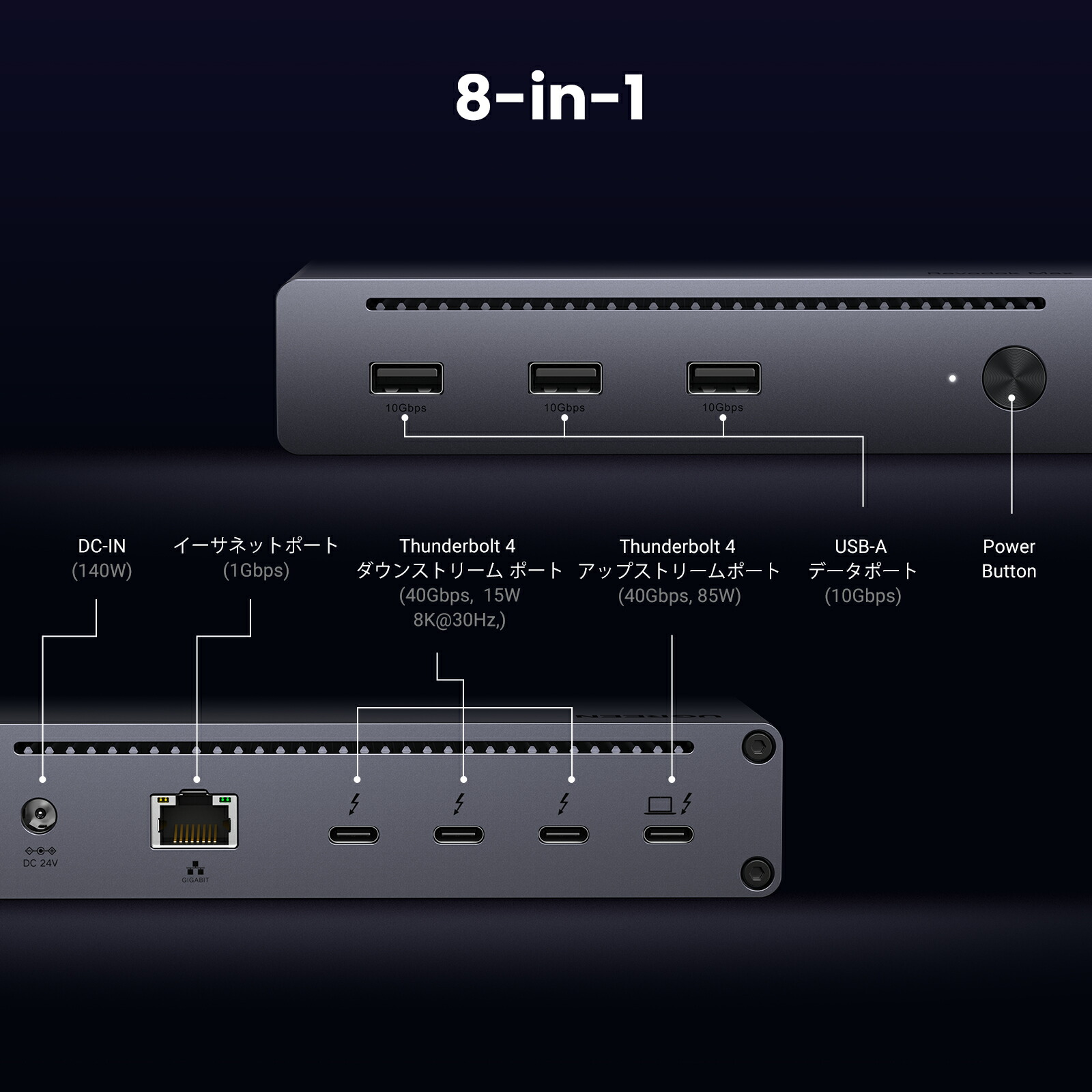 楽天市場】UGREEN Revodok Max 208 Thunderbolt 4ドッキング