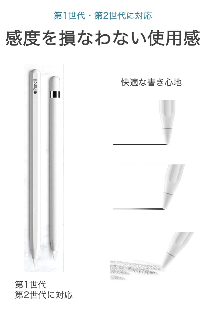 楽天市場】【送料無料】Apple Pencil ペン先 チップ 白 3個セット 互換