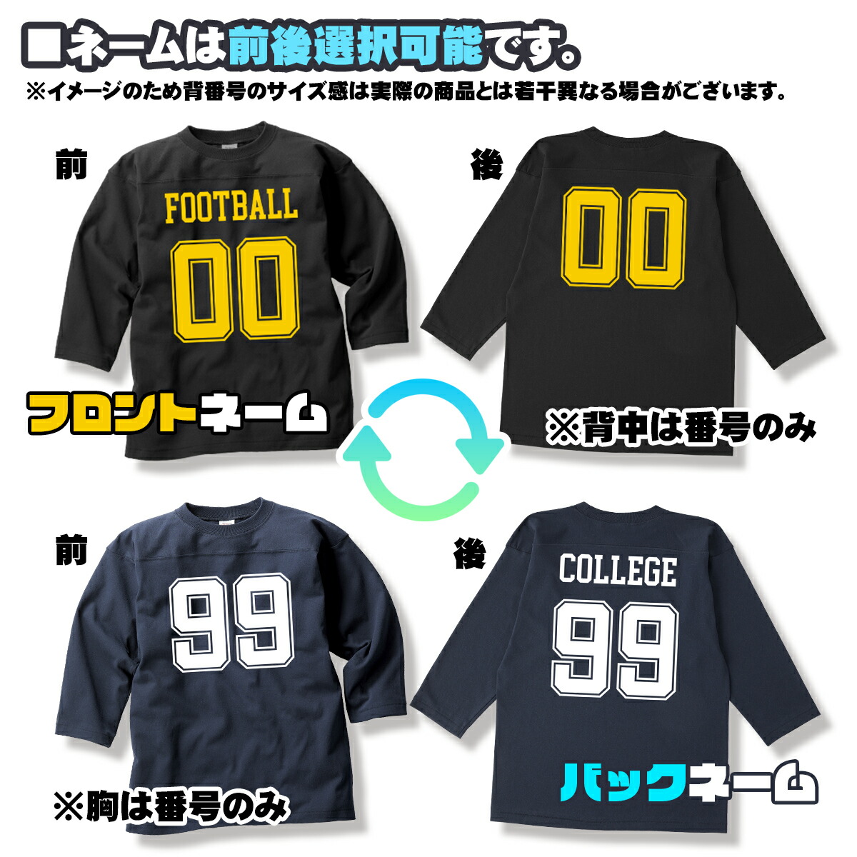 楽天市場】オーダーメイド 名入れ フットボールシャツ 背番号 推し活