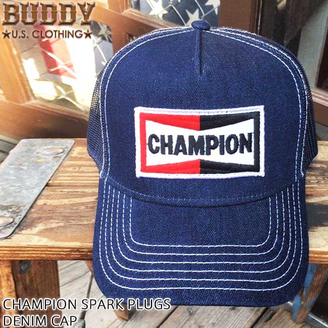 楽天市場】BUDDY CHAMPION SPARK PLUGS DENIM CAP チャンピオン プラグ