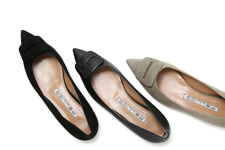 楽天市場】ペリーコ パンプス ポインテッドトゥ レザー スエード