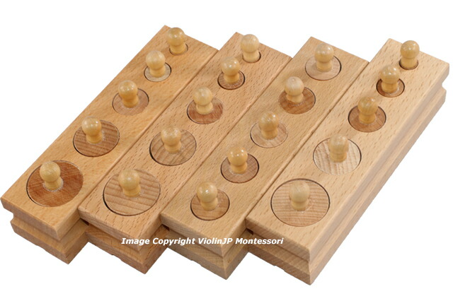 楽天市場】モンテッソーリ 円柱さし ♪色付き円柱付き♪ Montessori