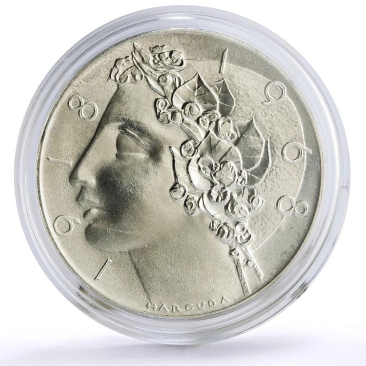 楽天市場】チェコスロバキア 50コルナ 独立50周年記念 自由銀貨 1968年