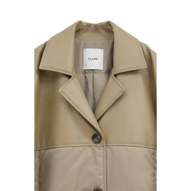 楽天市場】クラネ CLANE レザー スウィッチング オーバー ジャケット