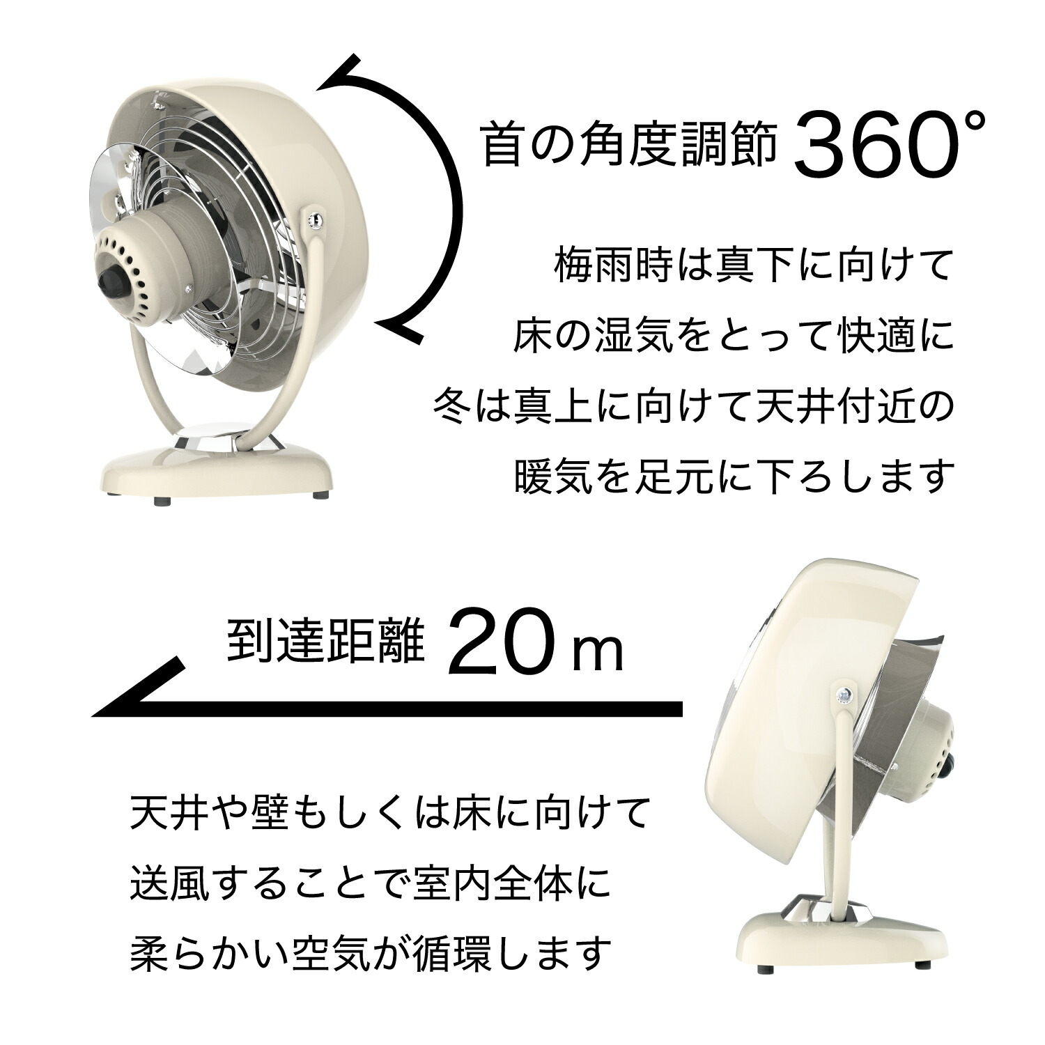 楽天市場】【公式】 ボルネード サーキュレーター 扇風機 10畳 【2年