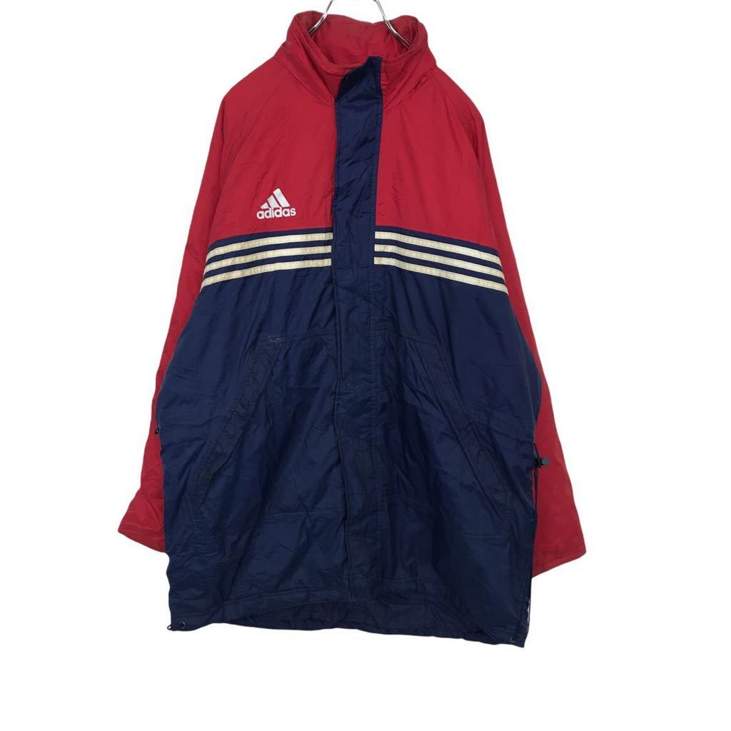 楽天市場】【中古】【古着】 adidas ベンチコート M 赤 ネイビー