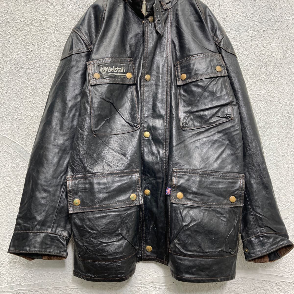 楽天市場】【中古】【古着】 BELSTAFF レザー ジャケット M ブラック