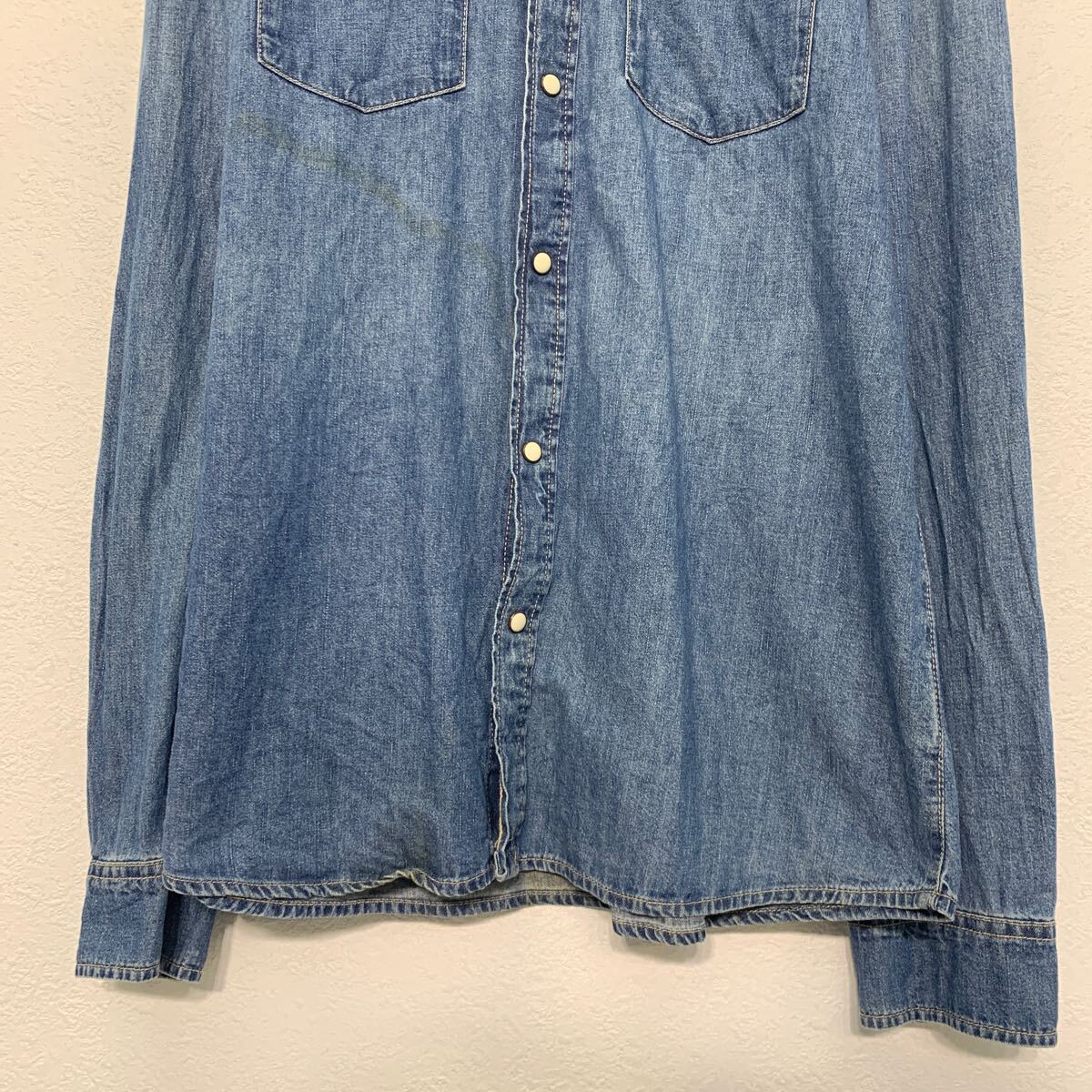 楽天市場】【中古】【古着】 長袖 デニム シャツ L サイズ 程