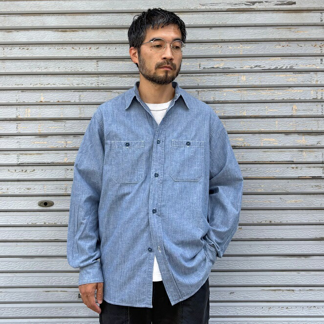 楽天市場】NIGEL CABOURN / US NAVY HANK DYEING SHIRT - Indigo Black