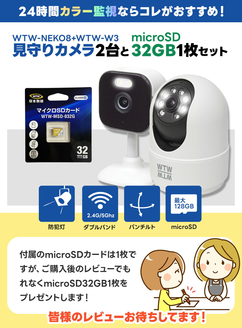 楽天市場】【32GB SDセット】みてるちゃんW3+WTW-NEKO8+microSD32GB