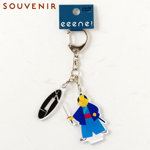 楽天市場】キーホルダー 侍 構え フィギュア型和柄アクリル