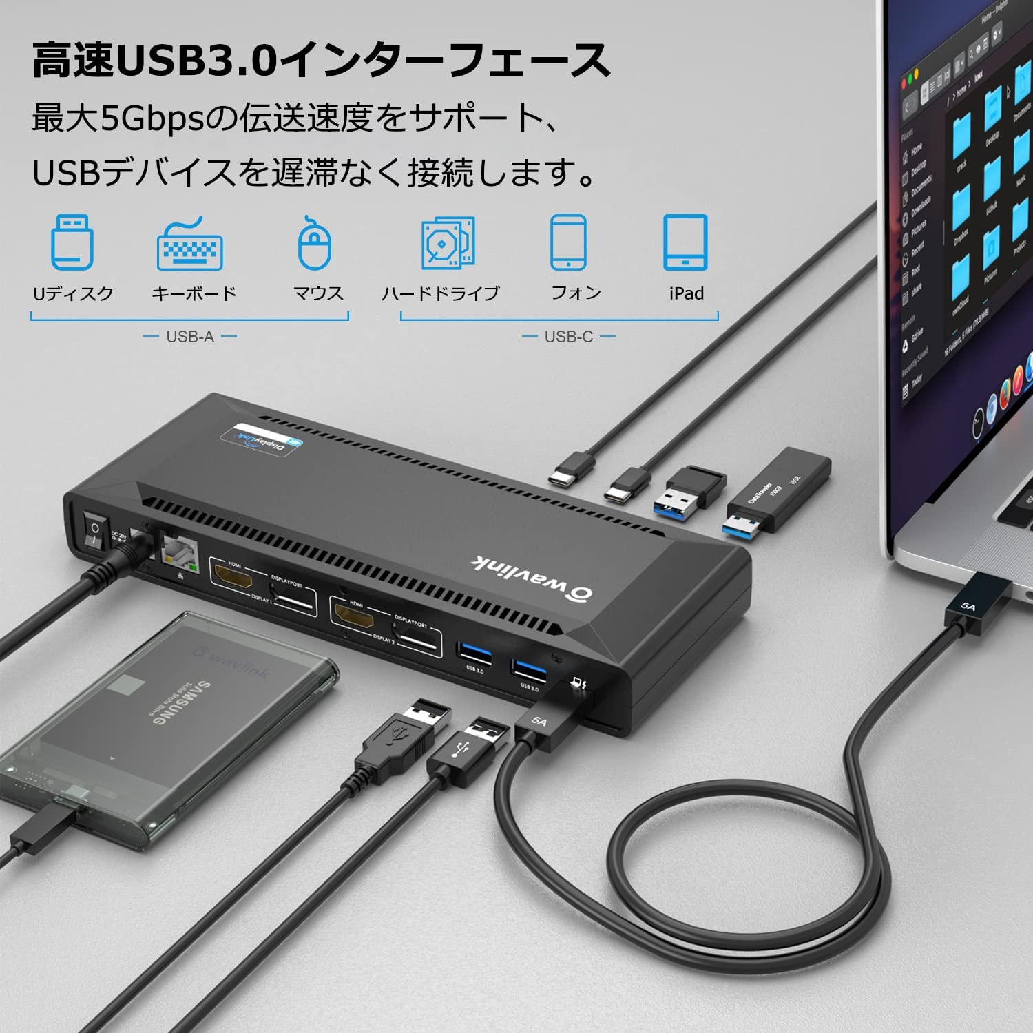 楽天市場】【楽天1位受賞】WAVLINK 15-in-1 USB-Cドッキング