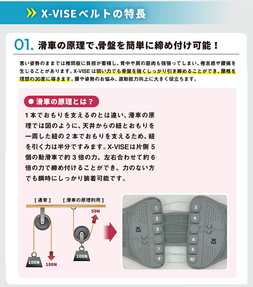 楽天市場】腰用サポーター リンクス クロスバイス X-VISE コルセット