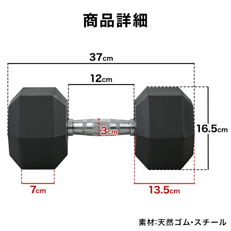 楽天市場】【最大400円OFFクーポン】ダンベル 22.5kg ヘキサゴン