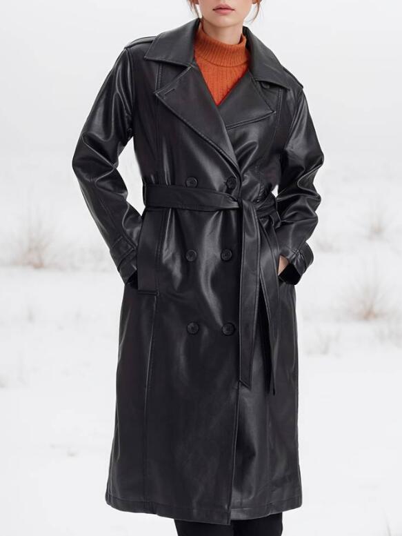 楽天市場】レザー コート レディース ロングコート トレンチコート