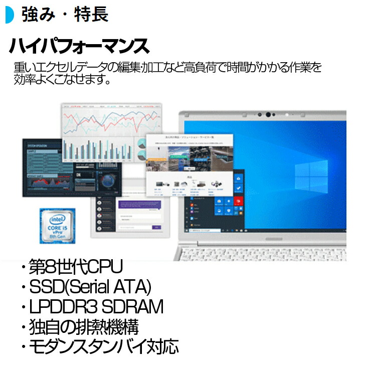 楽天市場】Panasonic CF-SV8 [Core i5 8365U メモリ8G SSD512G 無線