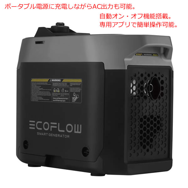 楽天市場】【送料無料・直送品】EcoFlow スマート発電機 ガソリン発電