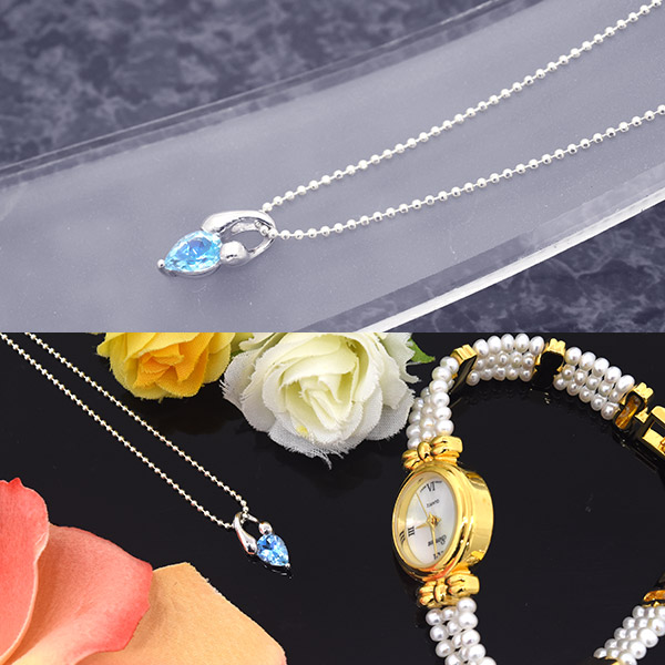 楽天市場】シルバー925 ◇ ティアドロップ型 ネックレス ブルー
