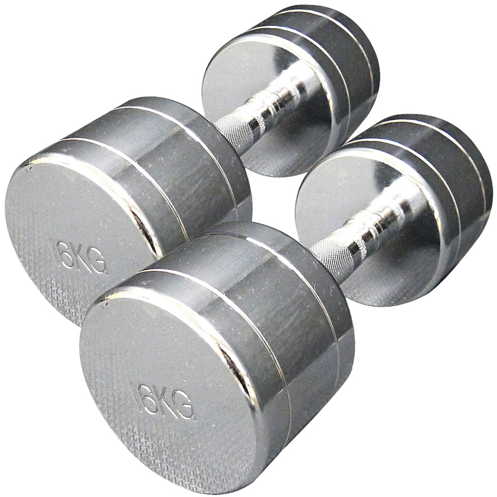 楽天市場】固定式 クローム 16kg 2本セット送料無料 ダンベル セット