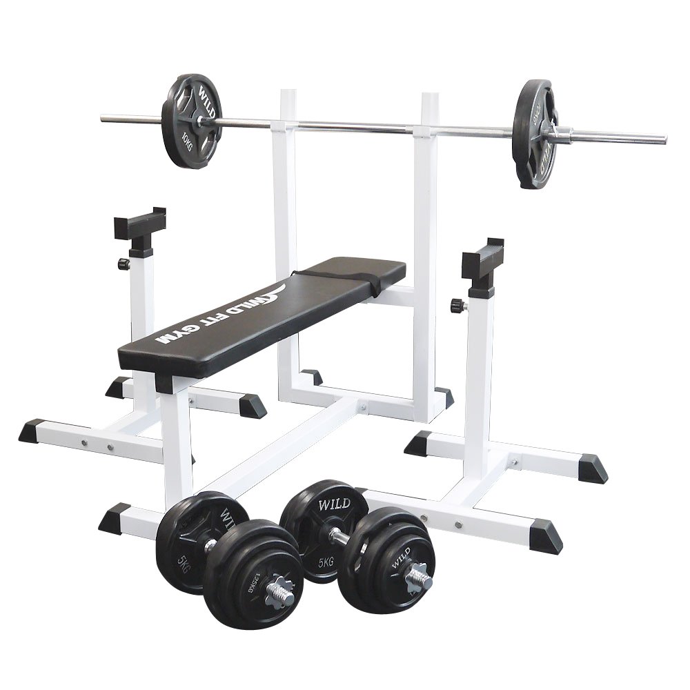 楽天市場】トレーニングジムセット 黒ラバー 70kg送料無料 バーベル