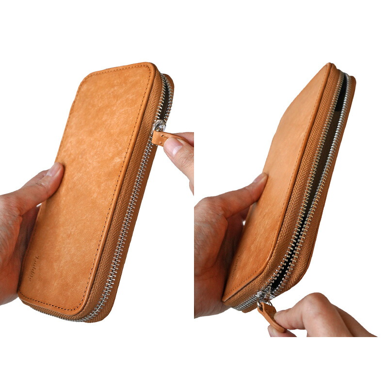 楽天市場】ラダイト ペンケース 本革 ラウンドジップペンケース