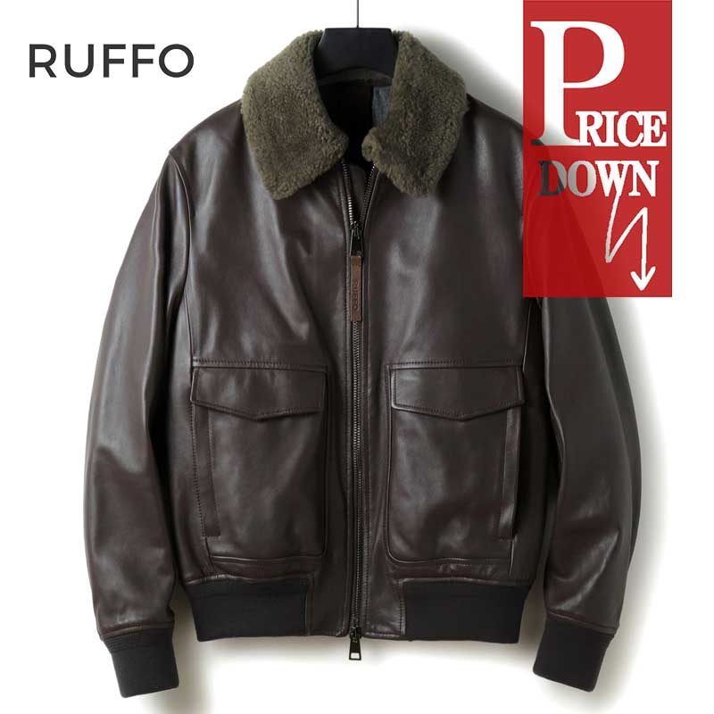 楽天市場】RUFFO / ルッフォ｜デタッチャブルムートンカラー付きラム
