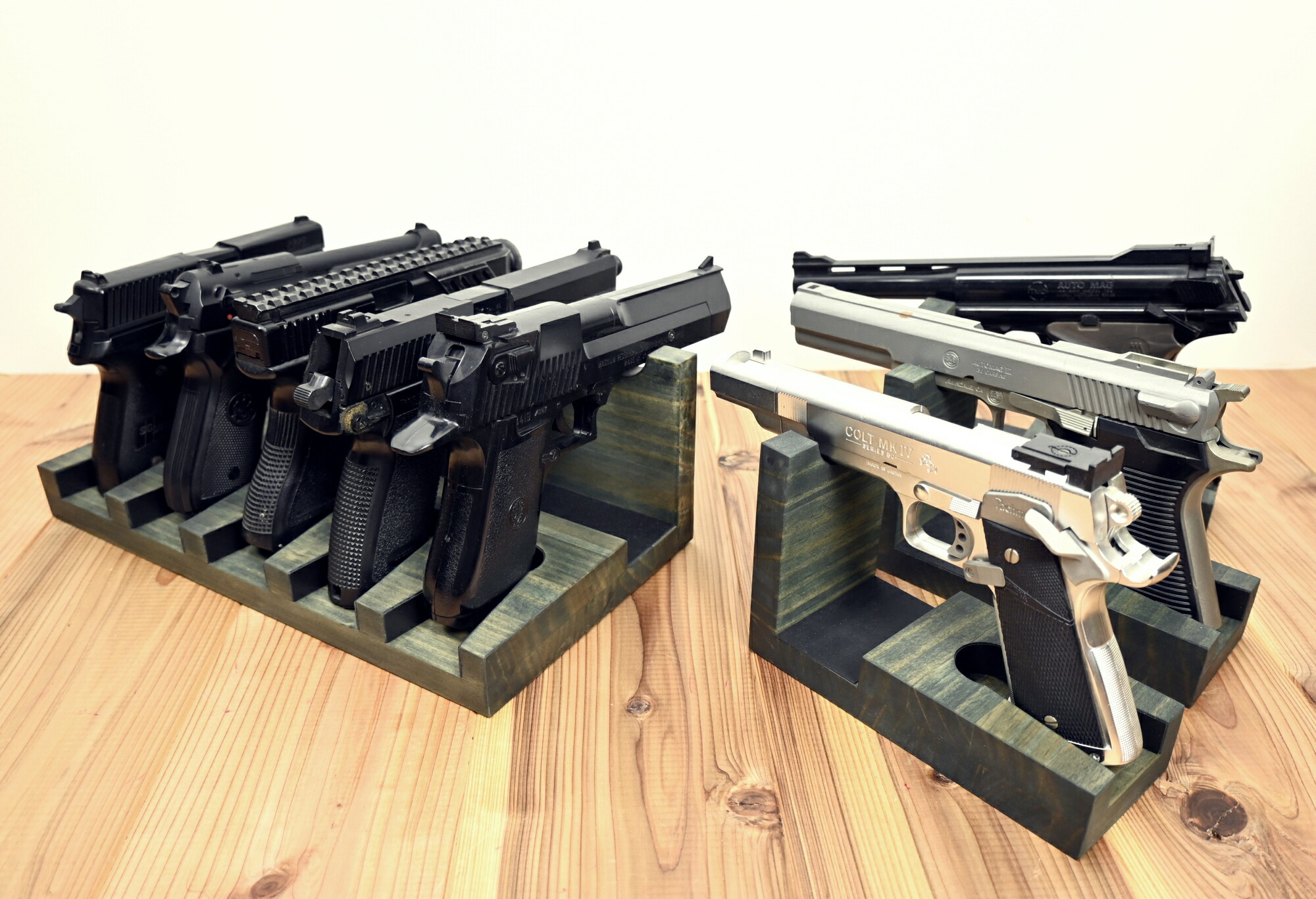 楽天市場】月間優良ショップ連続受賞 WOODWORKS ガンスタンド 5丁掛