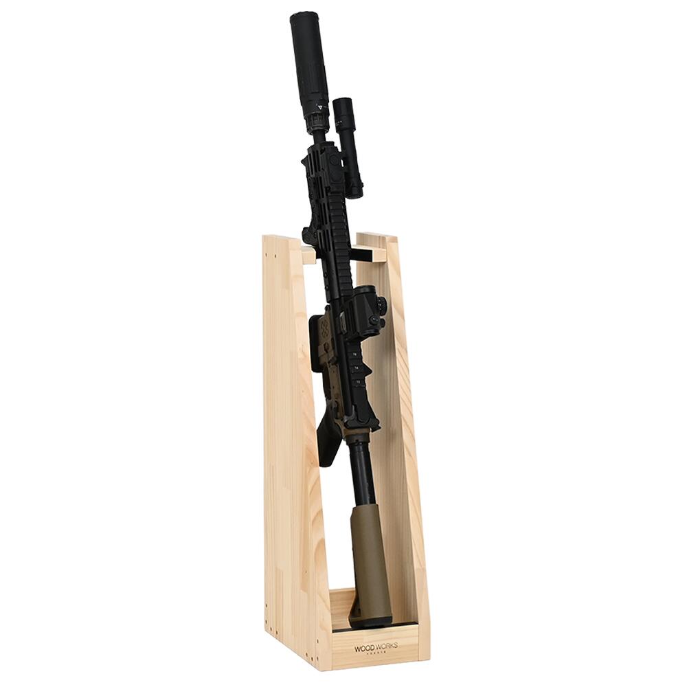 楽天市場】月間優良ショップ連続受賞 WOODWORKS ガンラック 1丁掛 木製