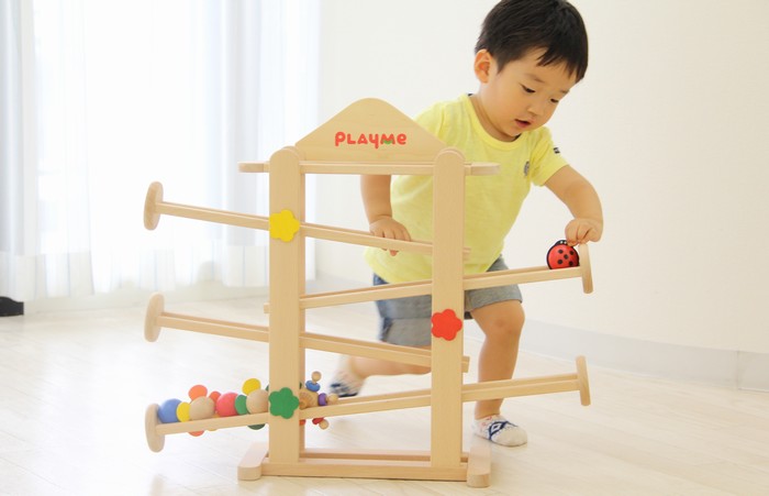 楽天市場】プレイミー フラワーガーデン 木のおもちゃ スロープ 出産