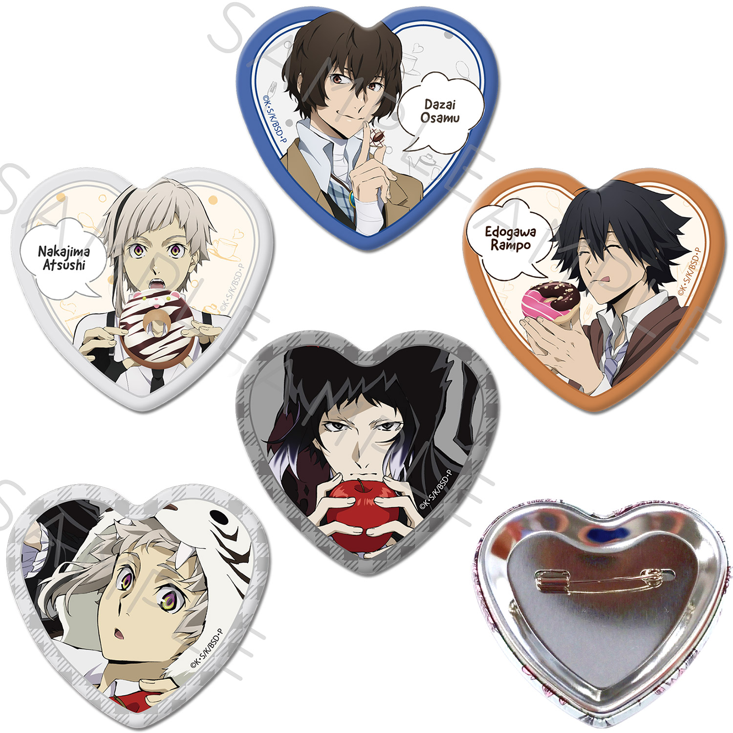 楽天市場】『文豪ストレイドッグス』第3弾 ハート型缶バッジ ZA(中島