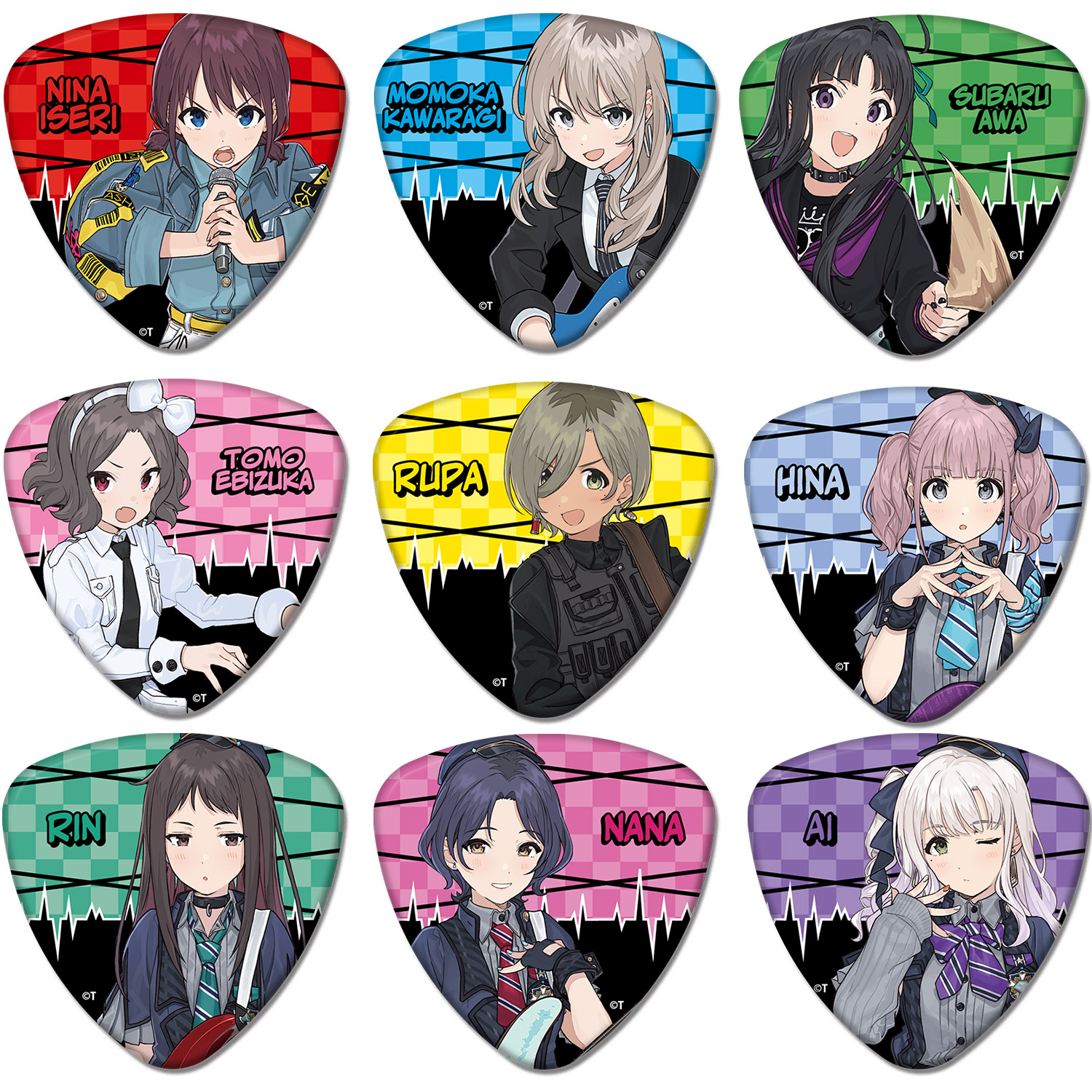 楽天市場】TVアニメ『ガールズバンドクライ』 ピック型缶バッジ A(井芹