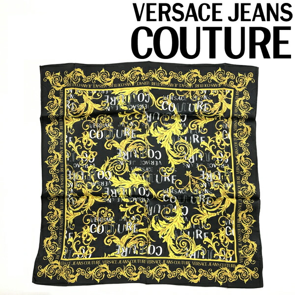 Versace シルクスカーフ 白黒 レオパード柄 フルーツ 苺 ベルサーチ