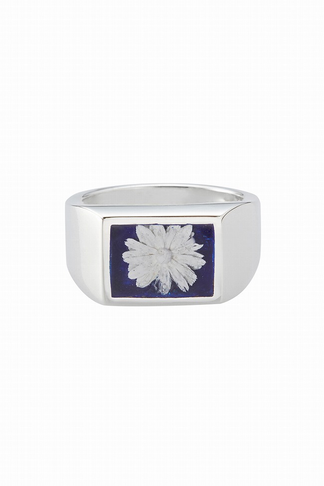 楽天市場】XOLO(ショロ) Signet Ring with Deep Blue Flower