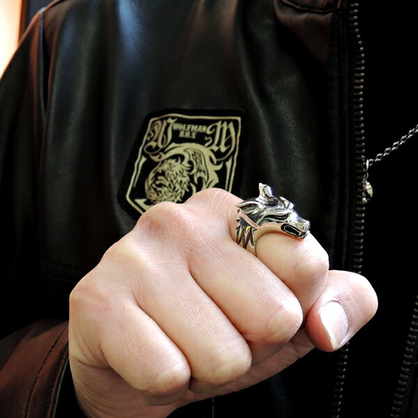 楽天市場】リング 指輪 狼 ウルフマンBRS シルバー925 アクセサリー