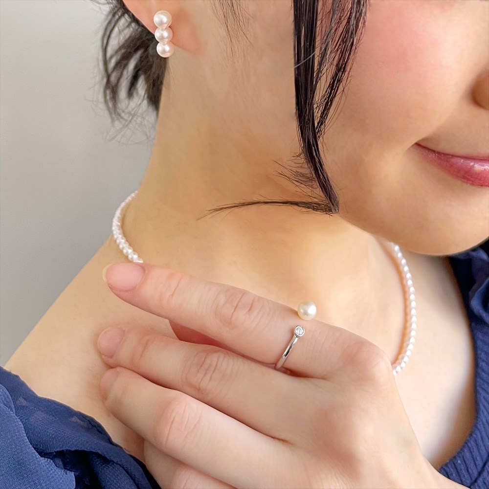 楽天市場】《Carina》 あこや真珠 リング 5.5-6.0mm K10WG/K10YG