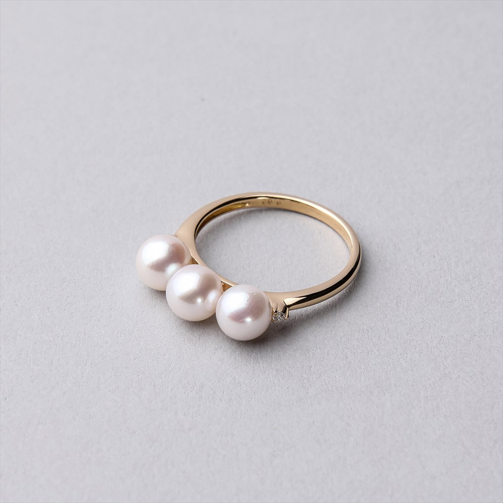 楽天市場】《Carina》 あこや真珠 リング 5.5-6.0mm K18WG/K18YG