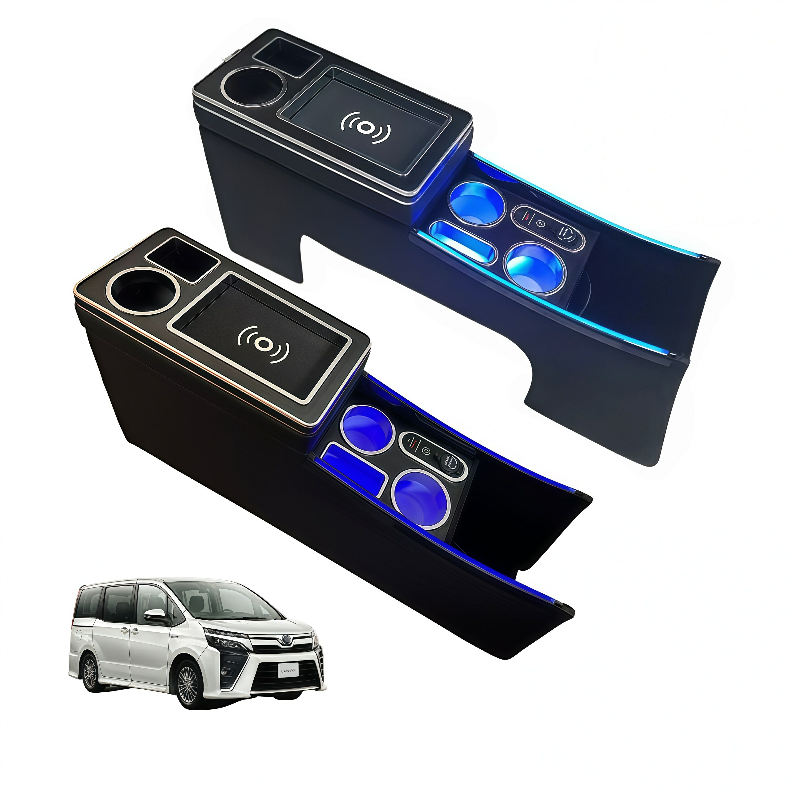 楽天市場】【グレードアップ】コンソールボックス 車 VOXY NOAH 80系