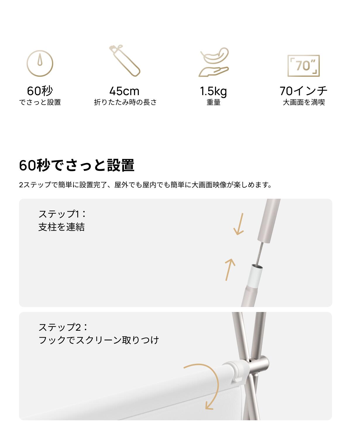 楽天市場】XGIMI 2025新型 プロジェクタースクリーン 屋内/アウトドア