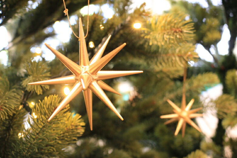 楽天市場】【金の星 立体（大）】単品 クリスマスオーナメント ツリー