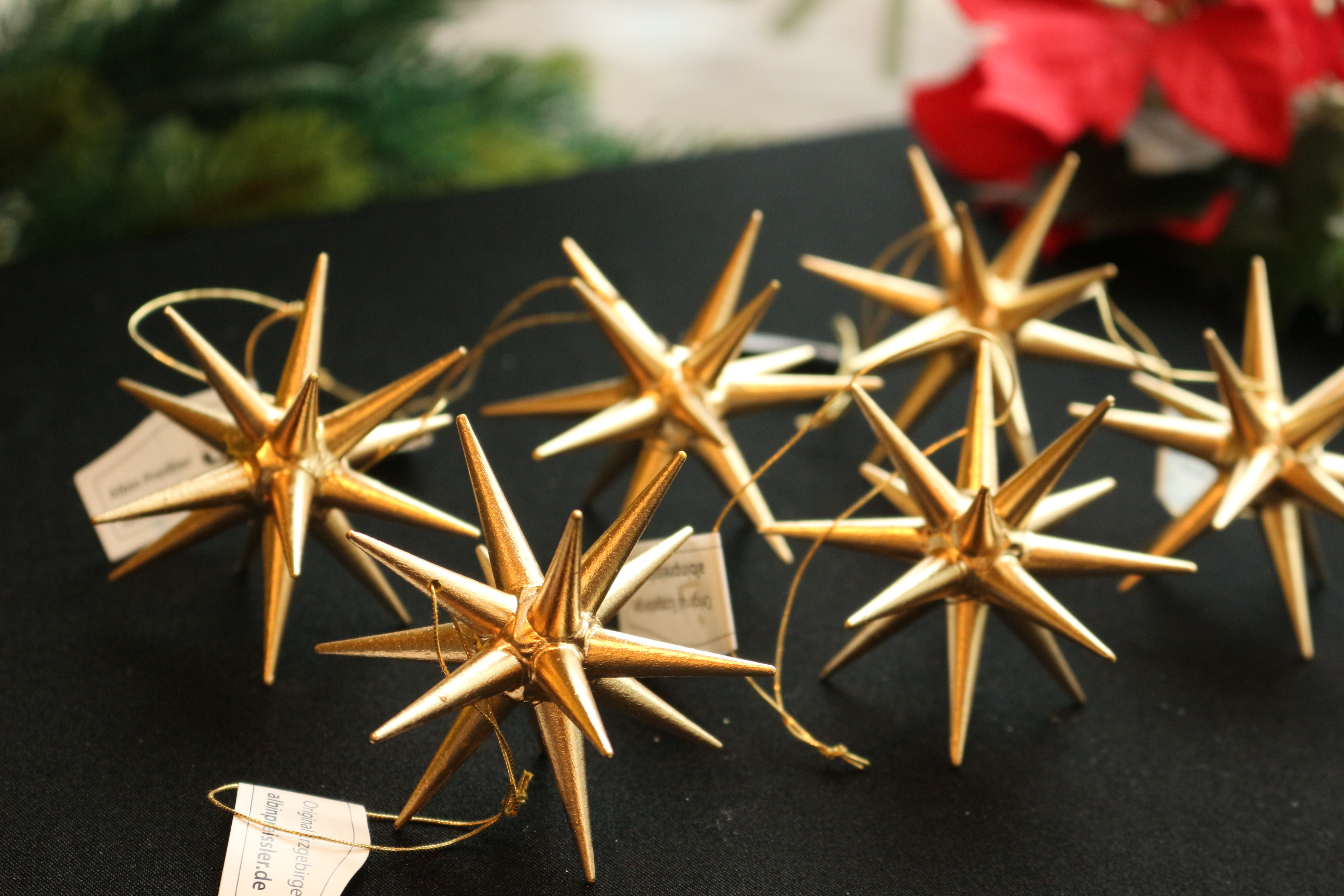 楽天市場】【金の星 立体（小）6個セット】 クリスマスオーナメント