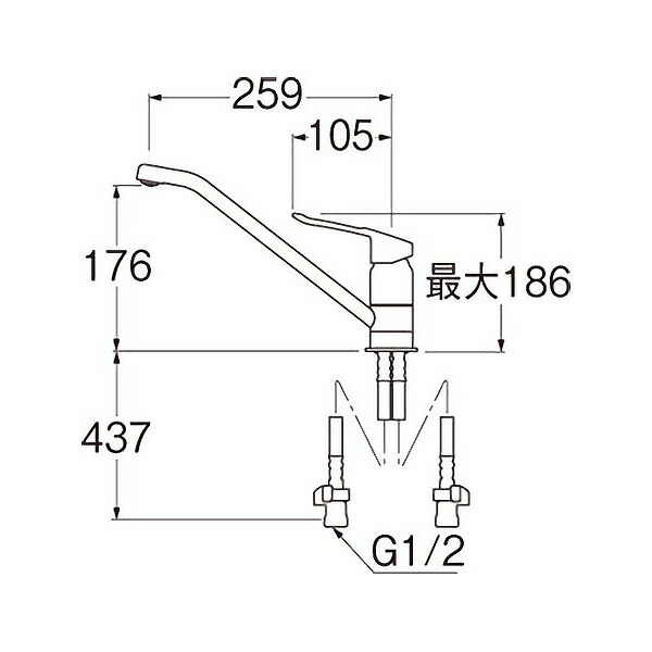 楽天市場】SANEI ワンホールシングルレバー混合栓 寒冷地用 K87110ETJK