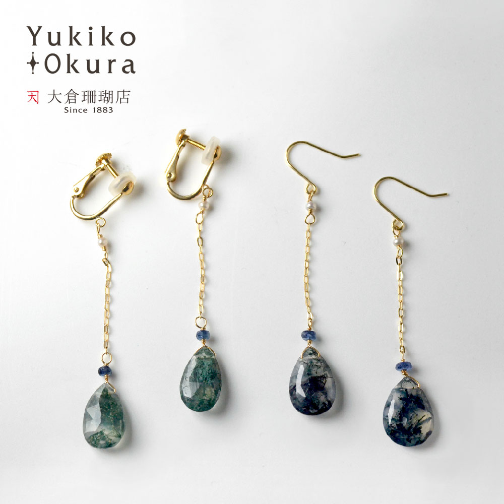 楽天市場】モスアゲート ピアスの通販