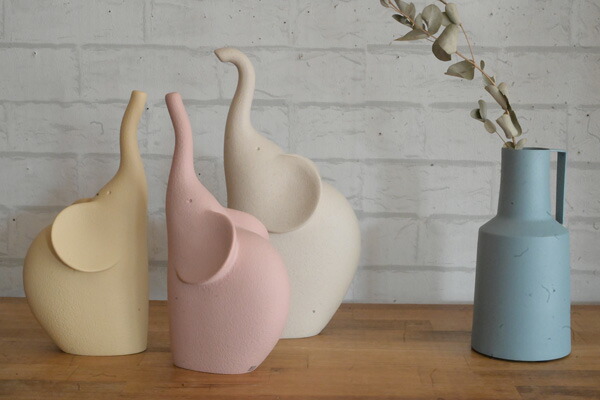 楽天市場】『ゾウさんオブジェ』ぞう 象 上向き アニマル 動物 陶器