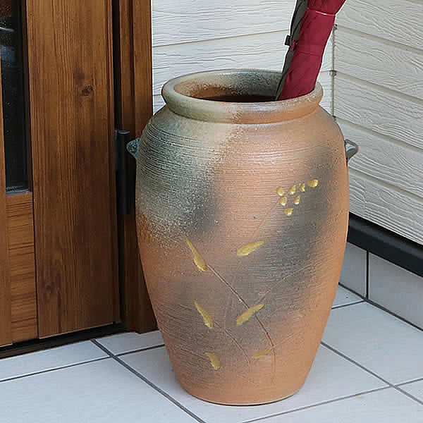 楽天市場】傘立て 陶器傘立て 信楽焼かさたて 和風傘立て 傘入れ 壷 し