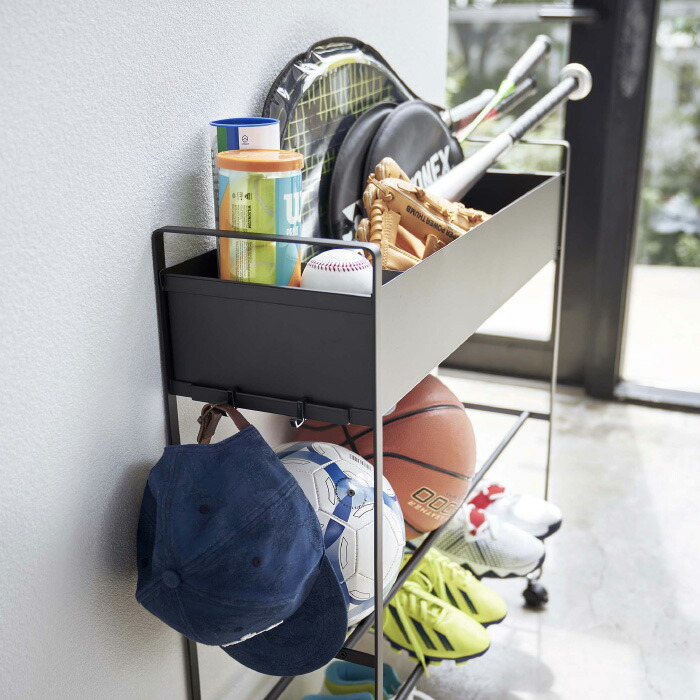 楽天市場】【 山崎実業 キャスター付き 玄関収納ラック タワー